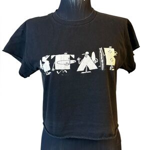 Vans Black Graphic Crop Top